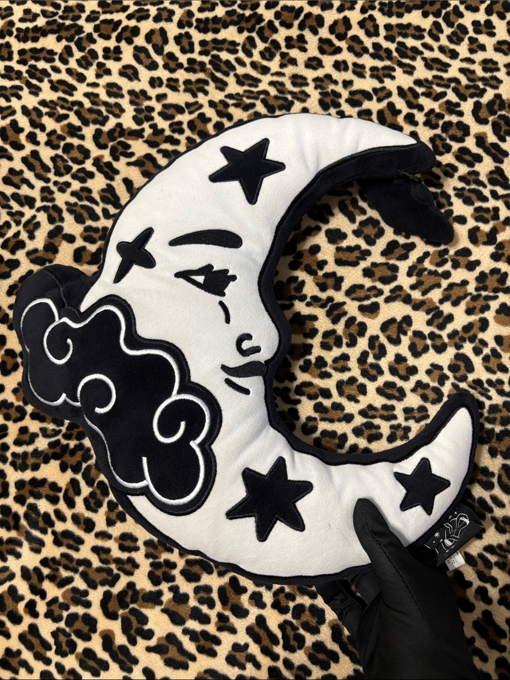 KILLSTAR π€ Moonbeam Pillow Stars Luna White Black Crescent Moon Goth Home Dorm - Picture 4 of 17